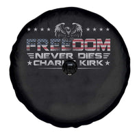 Freedom Never Dies Charlie Kirk Spare Tire Cover Vintage American Flag - Wonder Print Shop