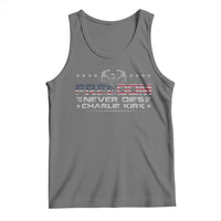 Freedom Never Dies Charlie Kirk Tank Top Vintage American Flag - Wonder Print Shop