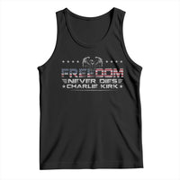 Freedom Never Dies Charlie Kirk Tank Top Vintage American Flag - Wonder Print Shop