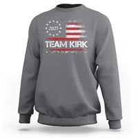 Team Kirk 2025 Sweatshirt Charlie Kirk Freedom Vintage American Flag - Wonder Print Shop