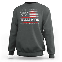 Team Kirk 2025 Sweatshirt Charlie Kirk Freedom Vintage American Flag - Wonder Print Shop