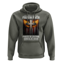 Firm In Faith Fierce In Justice Charlie Kirk Hoodie Christian Cross American Flag - Wonder Print Shop