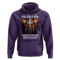 Firm In Faith Fierce In Justice Charlie Kirk Hoodie Christian Cross American Flag - Wonder Print Shop