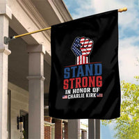 Stand Strong In Honor Of Charlie Kirk Garden Flag Handfist American Flag - Wonder Print Shop
