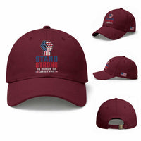 Stand Strong In Honor Of Charlie Kirk Baseball Cap Handfist American Flag