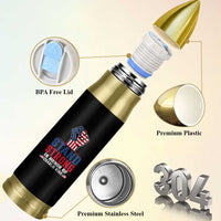 Stand Strong In Honor Of Charlie Kirk Bullet Tumbler Handfist American Flag - Wonder Print Shop