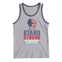 Stand Strong In Honor Of Charlie Kirk Tank Top Handfist American Flag - Wonder Print Shop