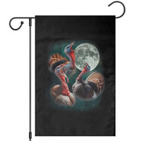 Funny Three Turkey Moon Garden Flag Weird Cursed Thanksgiving Meme - Wonder Print Shop