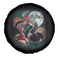 Funny Three Turkey Moon Spare Tire Cover Weird Cursed Thanksgiving Meme - Wonder Print Shop