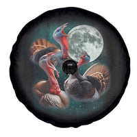 Funny Three Turkey Moon Spare Tire Cover Weird Cursed Thanksgiving Meme - Wonder Print Shop