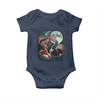 Funny Three Turkey Moon Baby Onesie Weird Cursed Thanksgiving Meme - Wonder Print Shop