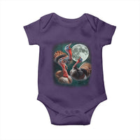 Funny Three Turkey Moon Baby Onesie Weird Cursed Thanksgiving Meme - Wonder Print Shop