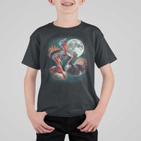 Funny Three Turkey Moon T Shirt For Kid Weird Cursed Thanksgiving Meme - Wonder Print Shop
