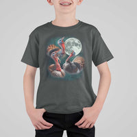 Funny Three Turkey Moon T Shirt For Kid Weird Cursed Thanksgiving Meme - Wonder Print Shop