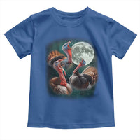 Funny Three Turkey Moon Toddler T Shirt Weird Cursed Thanksgiving Meme - Wonder Print Shop