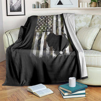 Turkey Hunting Camo US American Flag Thanksgiving Throw Blanket - Wonder Print Shop