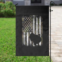 Turkey Hunting Camo US American Flag Thanksgiving Garden Flag - Wonder Print Shop