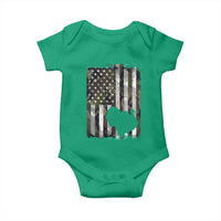 Turkey Hunting Camo US American Flag Thanksgiving Baby Onesie - Wonder Print Shop