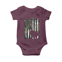 Turkey Hunting Camo US American Flag Thanksgiving Baby Onesie - Wonder Print Shop