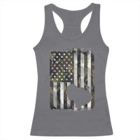Turkey Hunting Camo US American Flag Thanksgiving Racerback Tank Top - Wonder Print Shop