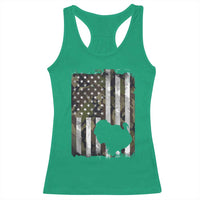 Turkey Hunting Camo US American Flag Thanksgiving Racerback Tank Top - Wonder Print Shop