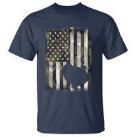Turkey Hunting Camo US American Flag Thanksgiving T Shirt - Wonder Print Shop