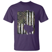 Turkey Hunting Camo US American Flag Thanksgiving T Shirt - Wonder Print Shop
