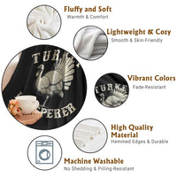 Funny Turkey Whisperer Throw Blanket Thanksgiving Turkey Hunting Season - Wonder Print Shop