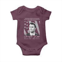 Charlie Kirk Baby Onesie The Greatness Of Our Nation Lies In The Power And Potential Of Its Individuals - Wonder Print Shop