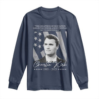 Charlie Kirk Long Sleeve Shirt The Greatness Of Our Nation Lies In The Power And Potential Of Its Individuals - Wonder Print Shop