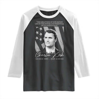 Charlie Kirk Raglan Shirt The Greatness Of Our Nation Lies In The Power And Potential Of Its Individuals - Wonder Print Shop