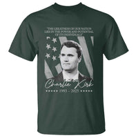 Charlie Kirk T Shirt The Greatness Of Our Nation Lies In The Power And Potential Of Its Individuals - Wonder Print Shop
