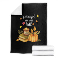 Just A Girl Who Loves Fall Throw Blanket Cozy Autumn Season - Wonder Print Shop