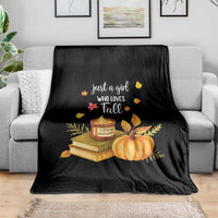 Just A Girl Who Loves Fall Throw Blanket Cozy Autumn Season - Wonder Print Shop