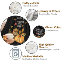 Just A Girl Who Loves Fall Throw Blanket Cozy Autumn Season - Wonder Print Shop