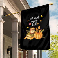 Just A Girl Who Loves Fall Garden Flag Cozy Autumn Season - Wonder Print Shop