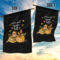 Just A Girl Who Loves Fall Garden Flag Cozy Autumn Season - Wonder Print Shop