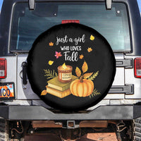 Just A Girl Who Loves Fall Spare Tire Cover Cozy Autumn Season - Wonder Print Shop