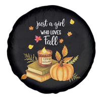 Just A Girl Who Loves Fall Spare Tire Cover Cozy Autumn Season - Wonder Print Shop
