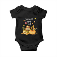 Just A Girl Who Loves Fall Baby Onesie Cozy Autumn Season - Wonder Print Shop