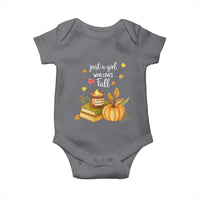 Just A Girl Who Loves Fall Baby Onesie Cozy Autumn Season - Wonder Print Shop