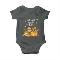 Just A Girl Who Loves Fall Baby Onesie Cozy Autumn Season - Wonder Print Shop