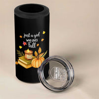 Just A Girl Who Loves Fall 4 in 1 Can Cooler Tumbler Cozy Autumn Season - Wonder Print Shop