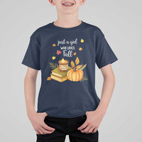 Just A Girl Who Loves Fall T Shirt For Kid Cozy Autumn Season - Wonder Print Shop