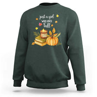 Just A Girl Who Loves Fall Sweatshirt Cozy Autumn Season - Wonder Print Shop