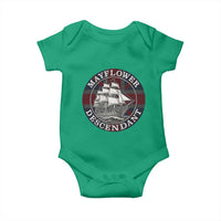 Mayflower Descendant Baby Onesie Pilgrim Fathers Thanksgiving History - Wonder Print Shop