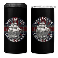 Mayflower Descendant 4 in 1 Can Cooler Tumbler Pilgrim Fathers Thanksgiving History - Wonder Print Shop