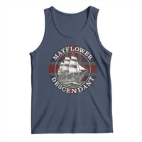 Mayflower Descendant Tank Top Pilgrim Fathers Thanksgiving History - Wonder Print Shop