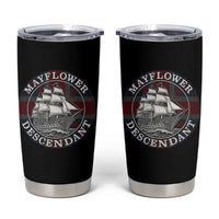 Mayflower Descendant Tumbler Cup Pilgrim Fathers Thanksgiving History - Wonder Print Shop