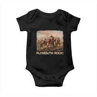 Plymouth Rock Baby Onesie Mayflower Pilgrims Thanksgiving History - Wonder Print Shop